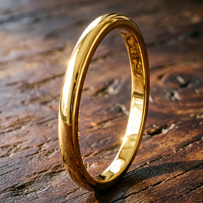 Women's 18K Golden Plated Engagement Wedding Band Ring